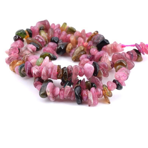 Buy Chips bead Multi color Tourmaline 4-10mm - Hole: 0.6mm (1 strand-39cm)