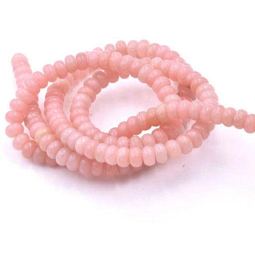 Buy Pink opal donut rondelle beads 4x2mm Hole: 1mm (1 Strand-41cm)