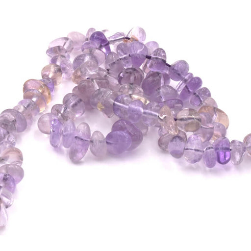 Buy Ametrine rounded chips bead 5-10x3-6mm - Hole: 1mm (1 Strand-40cm)