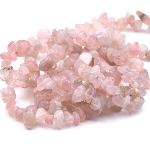 Buy Chips beads Parma Pink Quartz 5-8mm - Hole: 0.8mm (1 Strand-79cm)