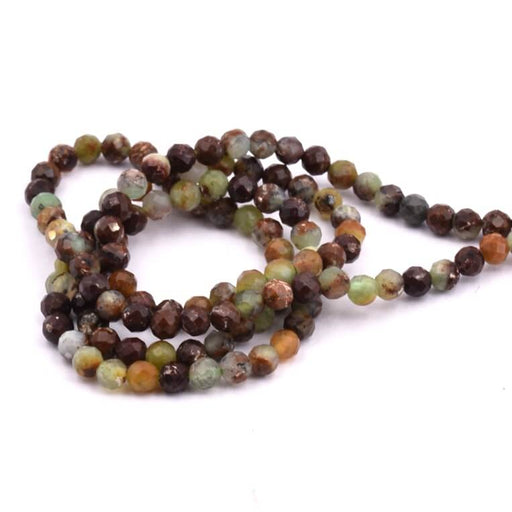 Buy Round faceted Chrysoprase bead 3.5mm (1 strand - 39cm)