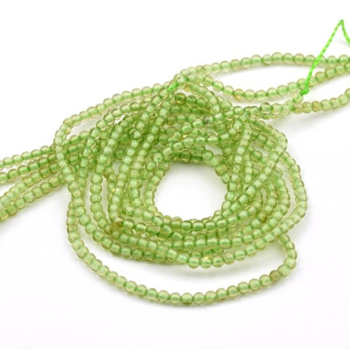 Buy Peridot Round Bead 2mm - Hole: 0.5mm (1 Strand-39cm)