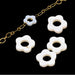Shell flower-shaped bead 15x2.5mm - Hole: 6mm (4)
