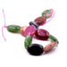 Flat oval jade bead -mixed colors- 18-13mm - Hole: 1mm (10)