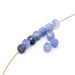 Blue kyanite faceted cube beads - 4mm - hole: 1mm (10)