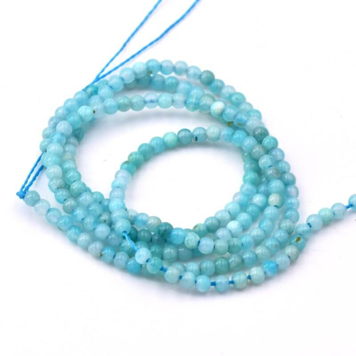 Amazonite round bead 2mm - Hole: 0.5mm (1 strand)