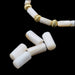 Natural white shel tube bead 10x5mm - Hole: 0.9mm (5)