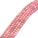 Faceted natural rhodonite round bead - 3.5mm - 38cm strand (1)