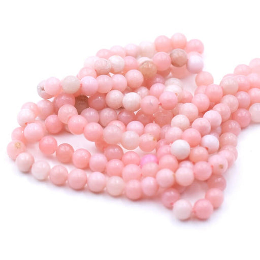 Buy Natural pink opal round beads 4mm - Hole: 0.8mm (1 Strand -38cm)