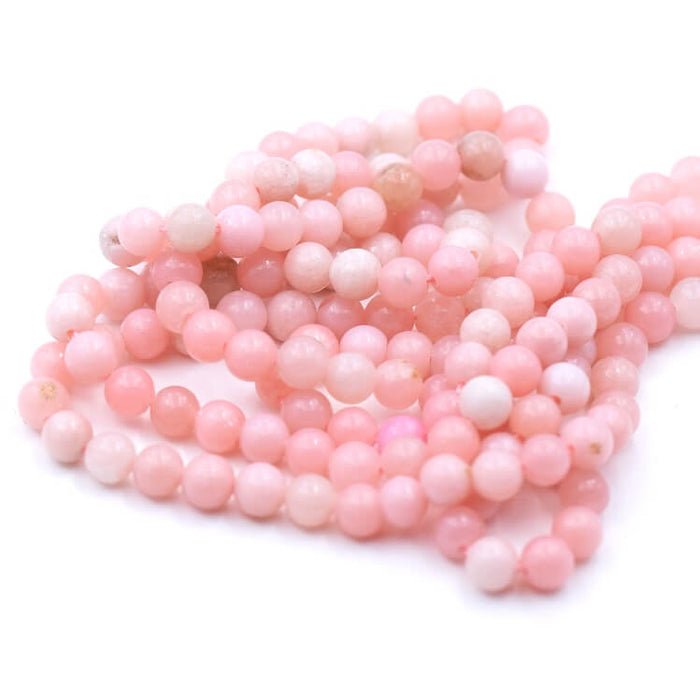 Natural pink opal round beads 4mm - Hole: 0.8mm (1 Strand -38cm)