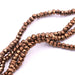 Faceted Rondelle Bead Synthetic Hematite Bronze 4x3mm (1 Strand-40cm)