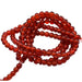 Natural round carnelian bead - 4mm - 0.8mm hole (1 strand of 38cm).