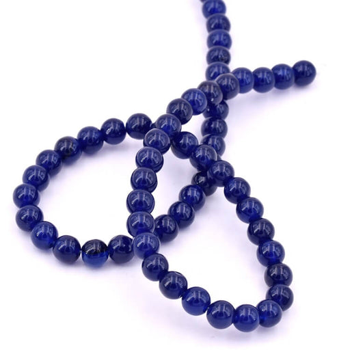 Buy Round bead Blue Quartzite 6mm - hole: 1mm (1 strand-37cm)