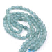 Blue-tinted jade faceted oval beads - 6x5mm - Hole: 1mm (1)