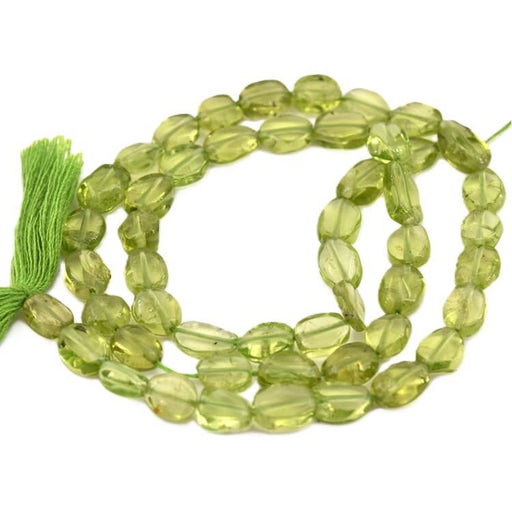 Buy Peridot Flat Oval Pastille Bead 6-11x4-6mm (1 Strand-32cm)