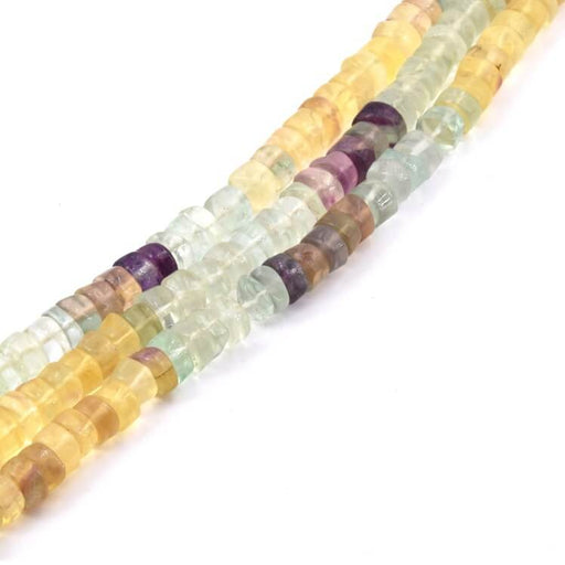 Buy Heishi beads in fluorite 6x4mm - Hole: 0.5mm (1 Strand-38cm)