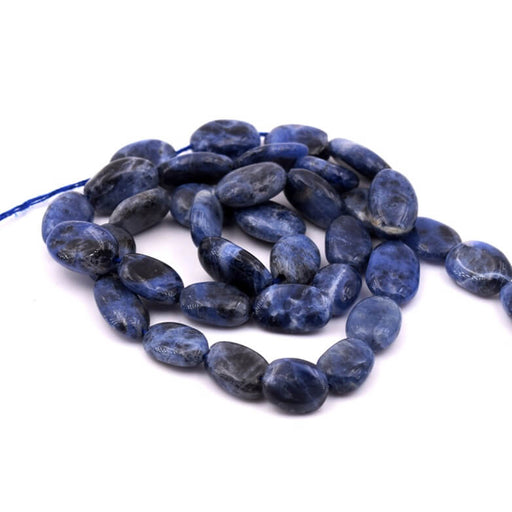 Flat oval nugget beads Sodalite - 9x7mm (1 Strand-32cm)