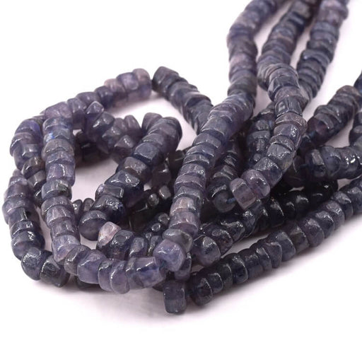 Buy Heishi bead rondelle in Iolite 6x3-4mm - Hole: 0.5mm (1 Strand-32cm)