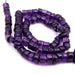 Amethyst heishi rondelle beads 5-5.5x6-7mm - Hole: 0.5mm (1 Thread - 32cm)