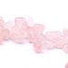 Rose quartz drop bead pendant 6-12x5-9mm - Hole: 0.4mm (25)