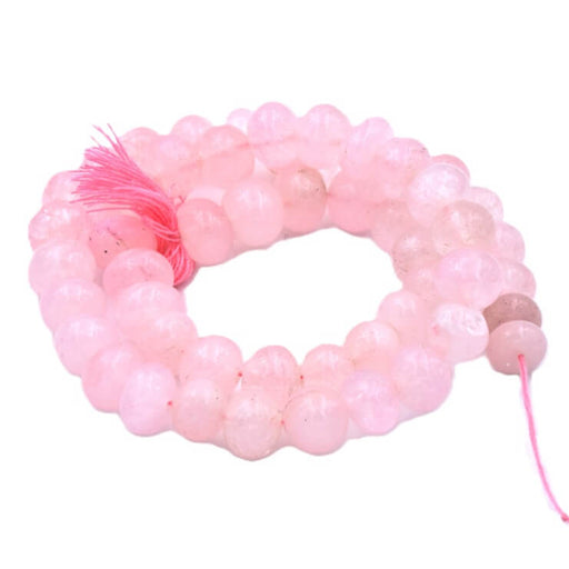 Light Rose Quartz Rondelle Bead 6-9x4-7mm - Hole: 0.5mm (1 Strand - 34cm)
