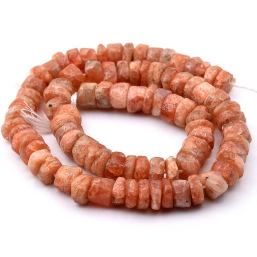 Sunstone heishi bead 6.5-8x3-5mm Hole: 0.5mm (1 strand - 34cm)