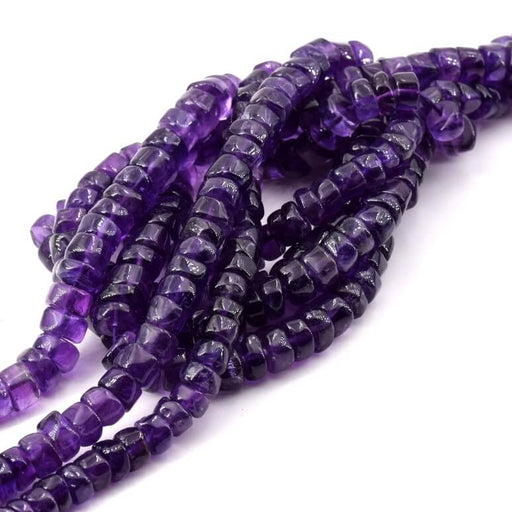 Heishi bead Amethyst rondelle 5-7x3-4mm (1 Strand-32cm)