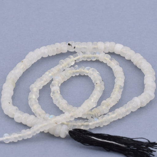 Buy Moonstone rondelle bead 2-4x4-5mm - Hole: 0.5mm (1 Strand-33cm)