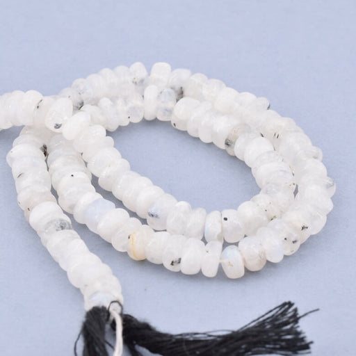 Buy Moonstone rondelle bead 5x3mm - Hole: 0.5mm (1 Strand-32cm)