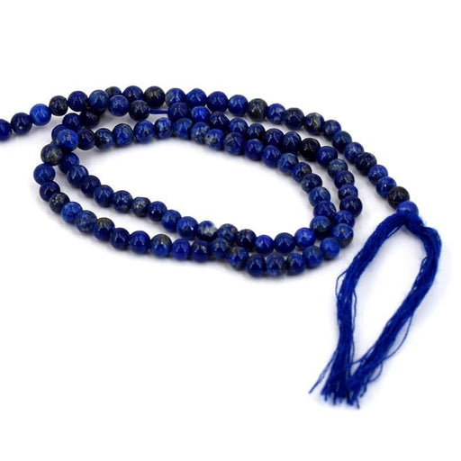 Buy Lapis Lazuli round bead 4mm - hole 0.7mm - 95 beads (1 Strand-34cm)