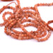 Round bead Orange Agate 3.5-4.5mm - hole 0.6mm (1 Strand-33cm)