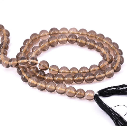 thumbnail image 2 of Natural Smoky Quartz Bead Strand – 2mm Faceted Round Rondelle, 13 2 of 6