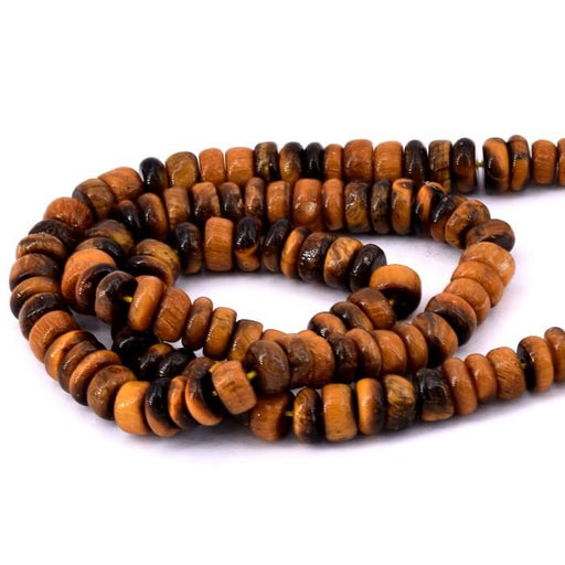 Buy Tiger&#39;s Eye Rondelle Heishi Bead 4-6x2-4mm (1 Strand-33cm)
