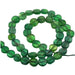 Green Onyx flat round bead 7-10mm - Hole: 0.5mm (1 Strand - 34cm)