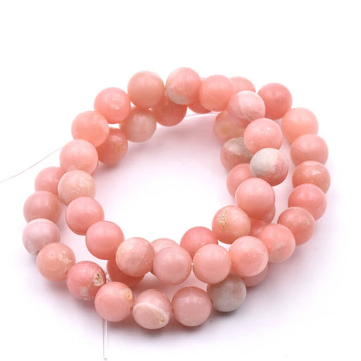 Natural pink opal round beads - 8mm - Hole: 1mm (1 Strand - 37cm)