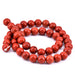 Natural red jasper round beads 8mm - Hole: 1mm (1 strand - 38cm)