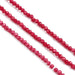 Faceted round pink zircon bead 2mm - Hole: 0.5mm (1 strand - 37cm)