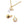 Beads wholesaler Round charm pendant in golden brass with zircon 6x4x3.5mm (1)