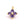 Beads Retail sales Flower cross pendant golden brass and purple zircon - 8mm - Hole: 1.2mm (1)
