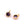 Beads wholesaler Pendant with purple zircon 5mm Round golden brass - Hole: 1mm (1)