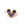Beads wholesaler Heart connector with purple zircon - 9mm - golden brass- Hole: 1mm (1)