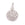 Beads Retail sales Medal pendant paved with zircons - brass rodhium color - 8mm (1)
