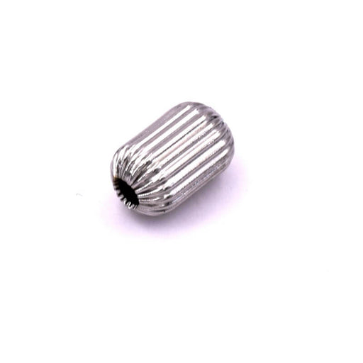 Buy Ribbed stainless steel tube bead 12x8mm (1)