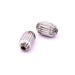 Ribbed stainless steel tube bead 9x6mm (2)