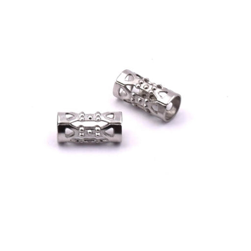 Buy Ethnic steel openwork tube bead 8x4mm - Hole: 2.5mm (2)