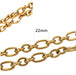 Chain oval links Golden stainless steel 12x16-14x22mm. The meshes are 3mm thick and not welded.