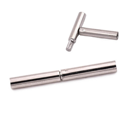 Tube Bayonet Clasp Stainless Steel 21x2mm - Hole: 1.5mm
