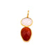 Carnelian and moonstone pendant 16x8mm (1)