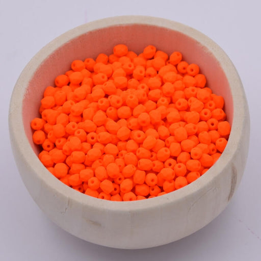 Buy Firepolish faceted bead Neon Orange 3mm (50)