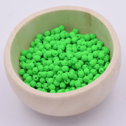 Buy Firepolish faceted bead Neon Green 3mm (50)